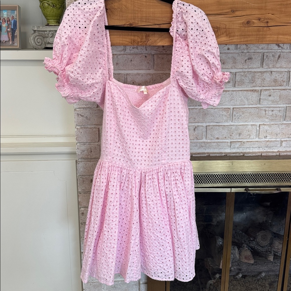 LoveShackFancy Pink Smocked Detail Dress
